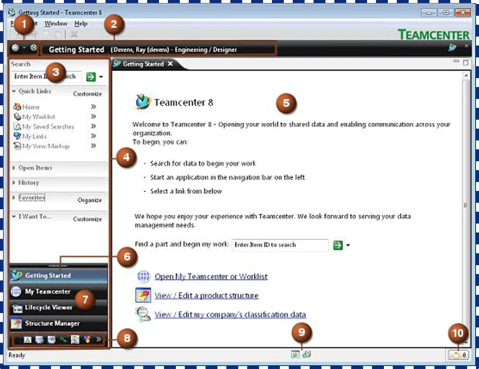 Teamcenter Rich Client User Interface